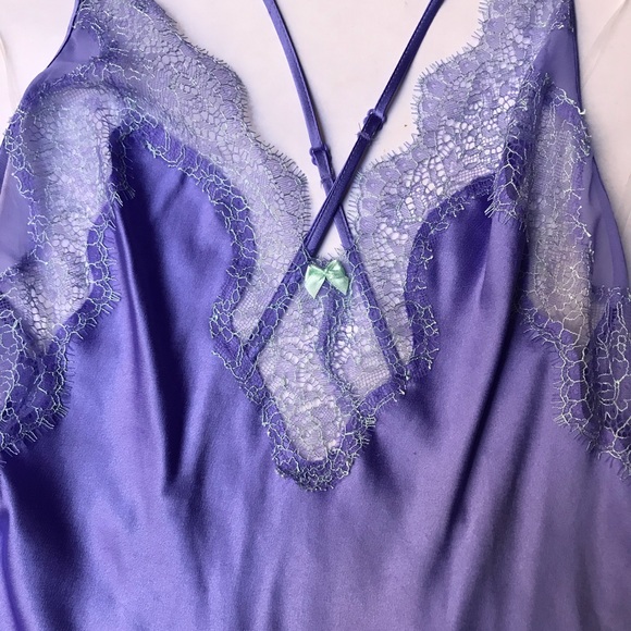 Victorias Secret Lavender Satin Robe and Satin & Lace Slip/Chemise - S -… - Picture 6 of 8